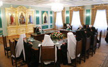 Dernière réunion du Saint-Synode de l'Eglise orthodoxe russe avant le début du concile Dernière réunion du Saint-Synode de l'Eglise orthodoxe russe avant le début du concile