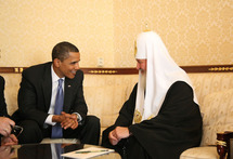 Rencontre entre le patriarche Cyrille et Barack Obama Rencontre entre le patriarche Cyrille et Barack Obama