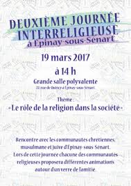 Nouvelle Journée interreligieuse à Épinay-sous-Sénart: le 19 mars, à la grande Salle polyvalente