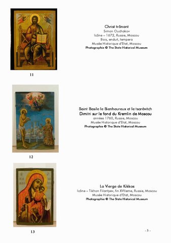 RENCONTRE AVEC  BRIGITTE DE MONTCLOS,  COMMISSAIRE DE  L’EXPOSITION  « Splendeurs des Romanov »