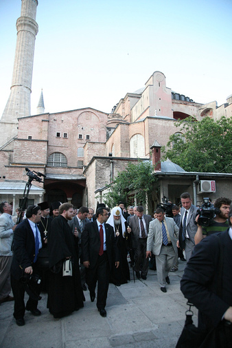 Le patriarche de Moscou à Sainte-Sophie de Constantinople