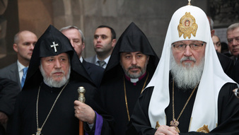 Le Patriarche Cyrille pose la première pierre d'une église russe à Erevan