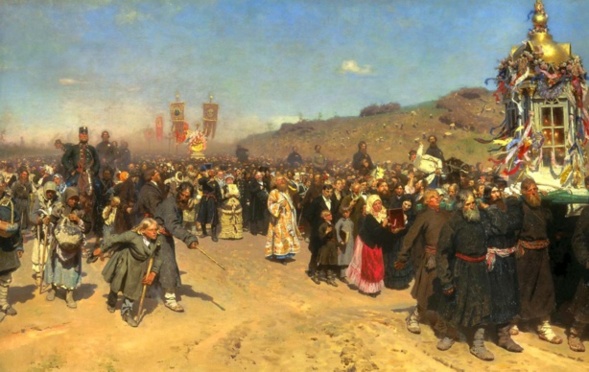 UNE ANCIENNE PROCESSION RESSUSCITÉE EN RUSSIE UNE ANCIENNE PROCESSION RESSUSCITÉE EN RUSSIE