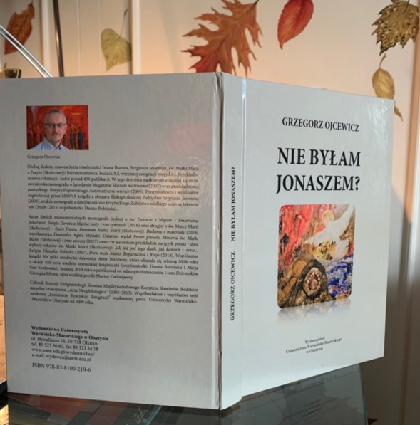 Un nouveau livre de Grzegorz Ojcewicz: « N'étais-je pas Jonas? »  Christianisme et société dans la vision du monde de St. Mère Marie (Skobtsov)