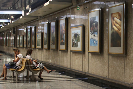 La galerie de photographie "Métro" peut rivaliser avec les salles d’expositions les plus fréquentées de la capitale russe