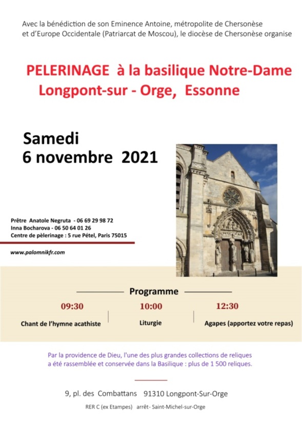 PELERINAGE à la basilique Notre-Dame ( Longpont-sur-Orge ( Essonne )