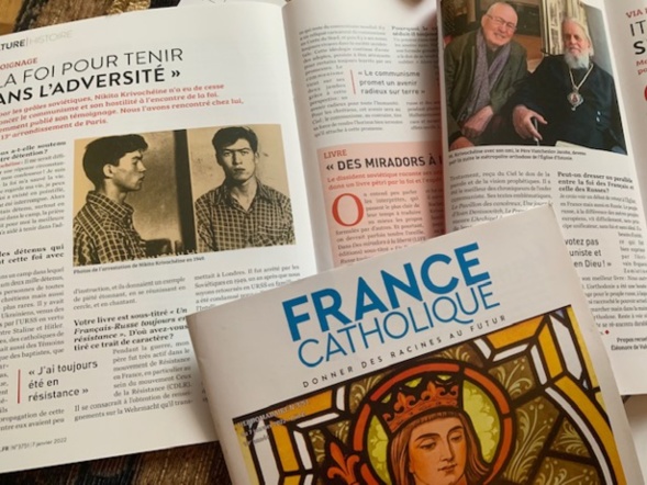 Le Journal  "La France Catholique" janvier 2022. « La foi pour tenir dans l’adversité » par Éléonore de Vulpillières