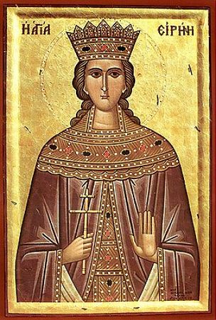 Sainte Irène, martyre à Thessalonique, avec ses sœurs Agapé et Chiona (✝ 304)
