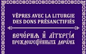 Nouvelle parution: Vêpres avec la Liturgie des Dons présanctifiés en version bilingue (français-slavon)