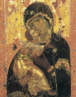 Icône - La Mère de Dieu de Vladimir (Владимирская Богоматерь)