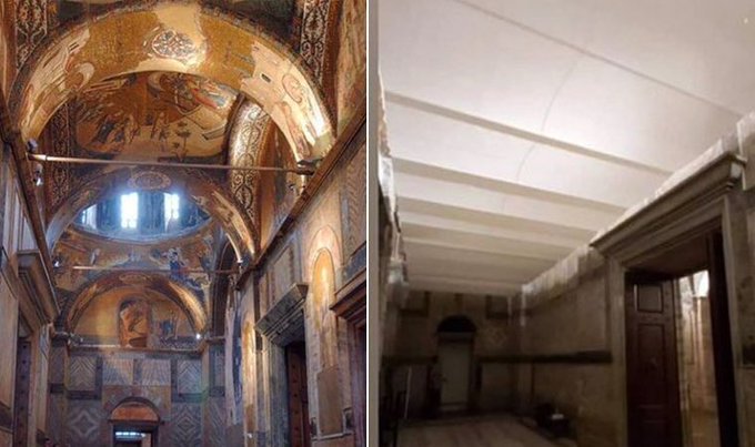 L'Église orthodoxe russe a été horrifiée par les modifications de l'ancien monastère de Chora adapté pour devenir une mosquée à Istanbul