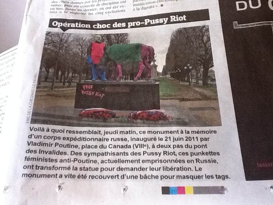 Paris: Le monument du corps Expéditionnaire russe venu en France soutenir les Alliés lors de la première Guerre mondiale a été vandalisé!