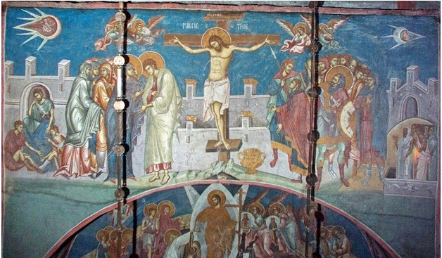 Surprenantes fresques dans un monastère en Serbie