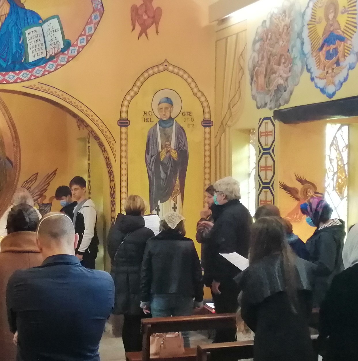 Liturgie célébrée le 5 mars à Cambo par le père Nicolas Rehbinder