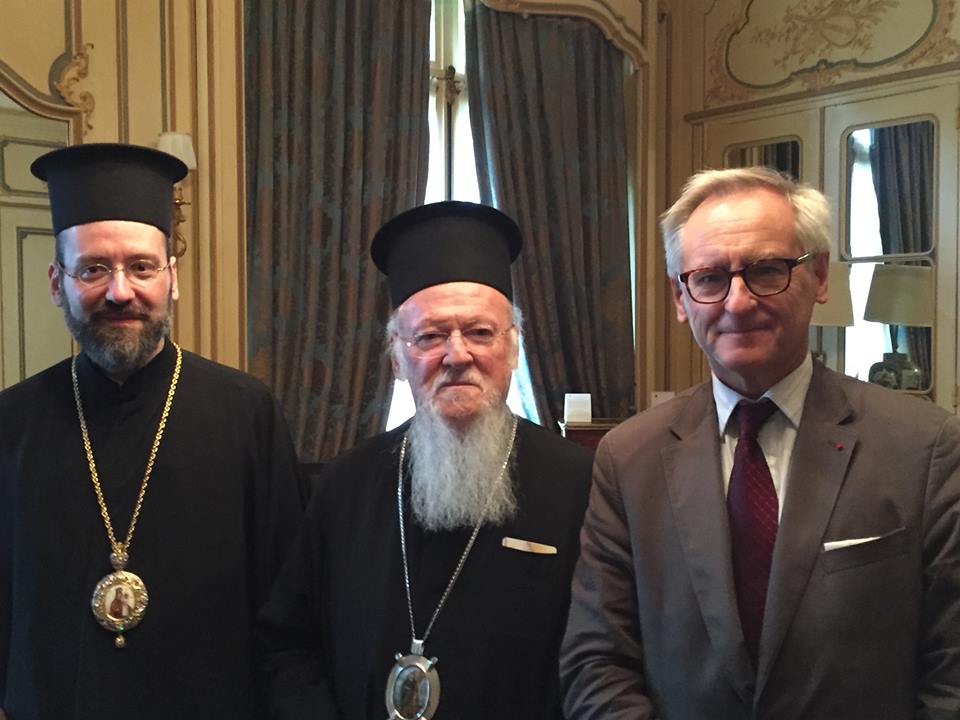 Visite du Patriarche Oecuménique de Constantinople Bartholomée en France  et son allocution  