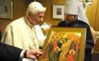 Le métropolite Hilarion de Volokolamsk a rencontré le pape Benoît XVI