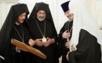 Rencontre de Sa Sainteté le Patriarche Cyrille avec une délégation du Patriarcat de Constantinople