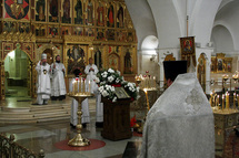 Office des défunts à la cathédrale Christ-Sauveur de Moscou pour les victimes de la guerre en Ossétie du Sud