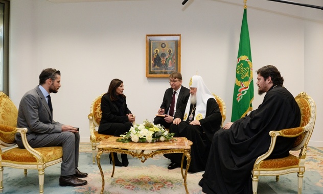 Rencontre du Primat de l'Eglise orthodoxe russe avec le maire de Paris Madame Anne Hidalgo