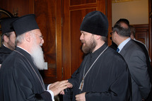 Mgr Hilarion s'est entretenu avec le patriarche de Constantinople