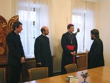 Rencontre entre l'archevêque Hilarion de Volokolamsk et Mgr Eric de Moulins-Beaufort