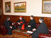 Rencontre entre le métropolite Hilarion de Volokolamsk et le cardinal Kurt Koch