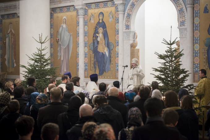 Mgr Jean, métropolite de Chersonèse et d'Europe occidentale, a célébré la Divine Liturgie de Noël en la cathédrale de la Sainte Trinité à Paris Mgr Jean, métropolite de Chersonèse et d'Europe occidentale, a célébré la Divine Liturgie de Noël en la cathédrale de la Sainte Trinité à Paris