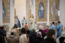 Mgr Jean, métropolite de Chersonèse et d'Europe occidentale a célébré la Divine Liturgie du dimanche du pharisien et du publicain en la cathédrale de la Sainte Trinité à Paris