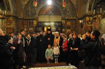 Mgr Nestor a béni la coupole et la croix pour l'église orthodoxe à Ravenne