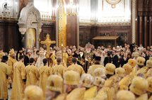 Mgr Nestor a participé aux festivités du 3e anniversaire de l'intronisation du patriarche Cyrille de Moscou