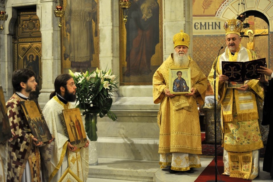 La délégation du Séminaire russe a participé à la liturgie le dimanche du Triomphe de l'Orthodoxie à l'église grecque de Paris