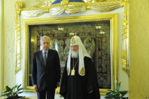 Mario Monti a rendu visite au patriarche Cyrille de Moscou