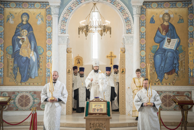 Mgr Antoine, métropolite de Chersonèse et d'Europe occidentale, a célébré les Vigiles du 7eme dimanche après la Pâque