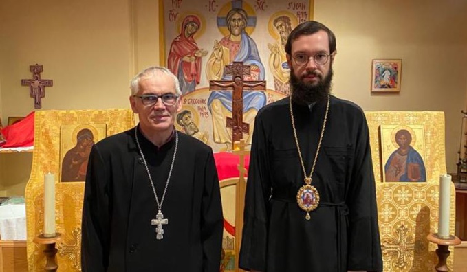 L'exarque du patriarche visite la paroisse en l'honneur de Saint Grégoire Palamas et Sainte Attale à Strasbourg
