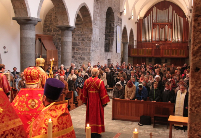 Pèlerinage des paroisses orthodoxes russes en Suisse à l'abbaye Saint-Maurice d'Agaune