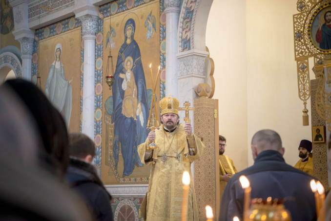 Mgr Nestor a célébré la Divine Liturgie le jour du Triomphe de l'Orthodoxie