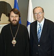 Mgr Hilarion a rencontré le président du Parti Populaire Européen