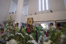 Dimanche des Rameaux : Mgr Nestor a célébré la Divine Liturgie en la cathédrale de la Sainte Trinité à Paris