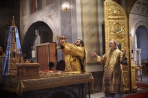 La Liturgie archipastorale célébrée en la cathédrale de la Nativité du Christ à Riazan