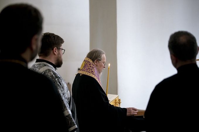 La veille du Lundi Saint: le métropolite Marc a assisté à l'office vespéral La veille du Lundi Saint: le métropolite Marc a assisté à l'office vespéral