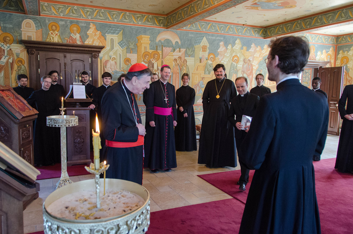 Le cardinal Kurt Koch, président du Conseil pontifical pour la promotion de l'unité des chrétiens, a rendu visite au Séminaire orthodoxe russe