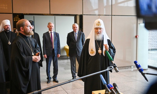 A la fin de sa visite à Strasbourg, le chef de l’Église Orthodoxe Russe a répondu aux questions des journalistes