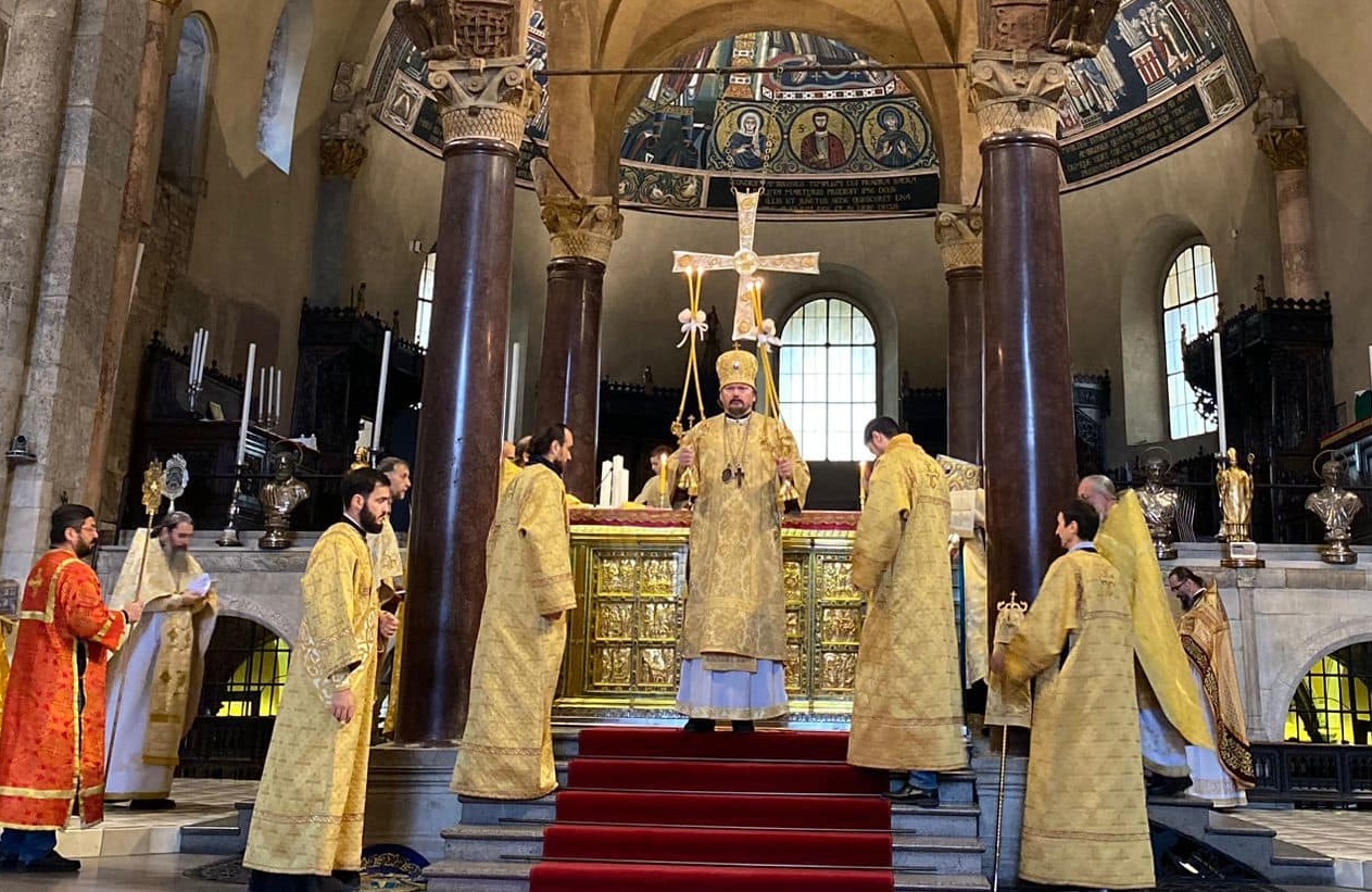 Le métropolite Nestor a célébré la Divine Liturgie dans la basilique de Saint Ambroise à Milan Le métropolite Nestor a célébré la Divine Liturgie dans la basilique de Saint Ambroise à Milan