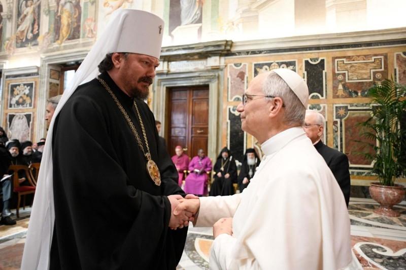 Le métropolite Nestor a participé a la rencontre du Pape Leon XIV avec les délégations chrétiennes et interreligieuses
