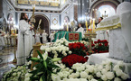 La liturgie funèbre et les obsèques du patriarche Alexis célébrées à la cathédrale Christ-Sauveur de Moscou