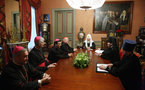 Le patriarche Cyrille a reçu le cardinal Jean-Pierre Ricard et deux évêques français