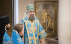 Le jour de la fête de la Nativité de la Vierge Mgr Pitirime, évêque de Douchanbé, a célébré la Divine Liturgie en la cathédrale de la Sainte Trinité