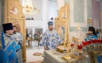 Mgr Nestor a célébré la Divine Liturgie d’avant-fête de l’Exaltation de la Croix
