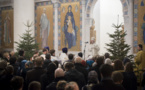 Mgr Jean, métropolite de Chersonèse et d'Europe occidentale, a célébré la Divine Liturgie de Noël en la cathédrale de la Sainte Trinité à Paris