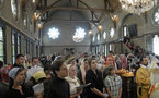 Liturgie orthodoxe célébrée à la cathédrale d'Amiens devant le Chef de Saint Jean-Baptiste